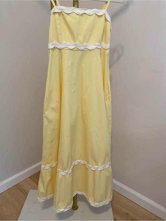 Dresses & Skirts - Yellow Maxi Sundress with White Trim